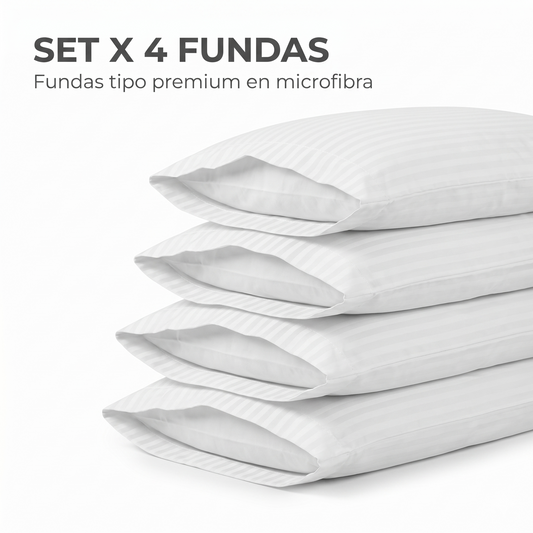 Set x4 fundas de almohada microfibra 50x70 cm suaves y resistentes - Frontera Mandala