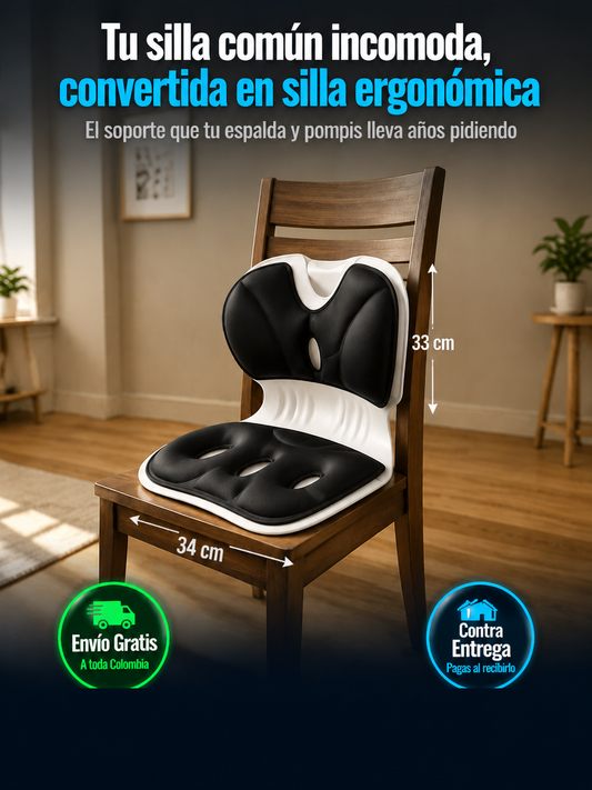 Soporte Lumbar para Silla Kit 2 en 1 Memory Foam Colombia